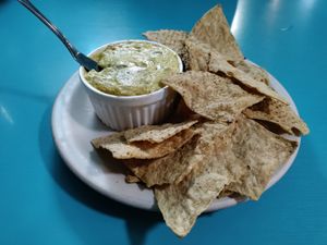 Artichoke dip and chips at Counter Culture in Austin
