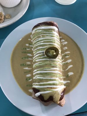 Smothered burrito!!!!! SO GOOD! the cheese sauce is amaaaaazzzing   at Counter Culture in Austin