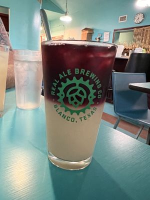 Hibiscus tea and lemonade Arnold Palmer  at Counter Culture in Austin