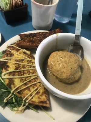 Omelet and biscuit & gravy  at Counter Culture in Austin