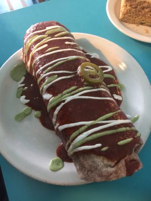 Smothered burrito  at Counter Culture in Austin