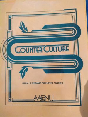 Menu - cover at Counter Culture in Austin
