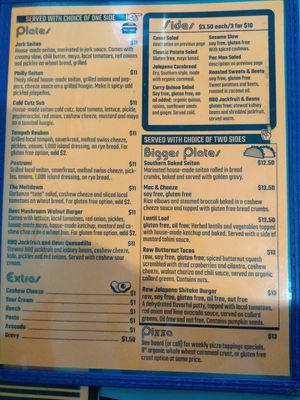 Menu - entrees, extras, and sides at Counter Culture in Austin