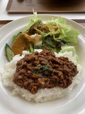 keema curry with soy meat  at Ku in Fujikawaguchiko