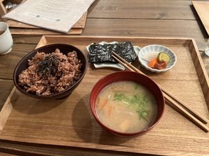 The "basic meal” set  at Prana in Osaka