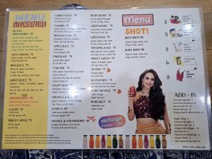 Menu at Legumes in Ho Chi Minh City