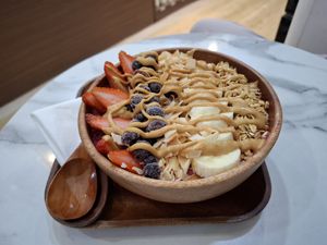 Acai mango smoothie bowl at Legumes in Ho Chi Minh City