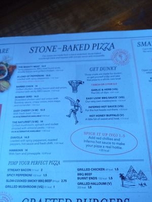 Menu part 7. at The Salutation in Tynemouth