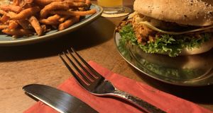 Pulled Jackfruit Burger 🍔  at Bodhi in Ulm