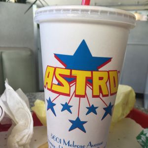 Astro burger Logo at Astroburger in Hollywood