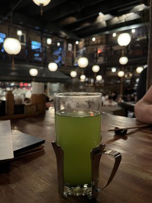 Green tea   at Gonpachi - Nishiazabu in Tokyo