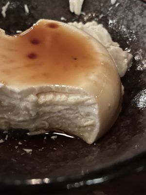 Homemade tofu - i poured the soy sauce myself   at Gonpachi - Nishiazabu in Tokyo