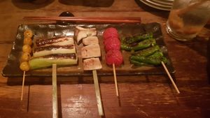 Vegetable skewers at Gonpachi - Nishiazabu in Tokyo