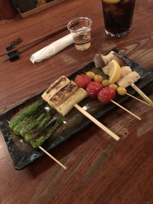 Vegetable skewers at Gonpachi - Nishiazabu in Tokyo