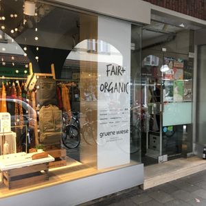 front doors and windows showing philosophy at Gruene Wiese in Muenster