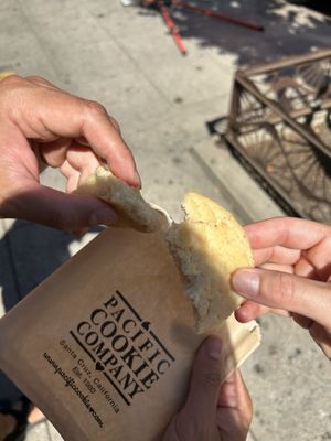 Vegan lemon cookie  at Pacific Cookie Company in Santa Cruz