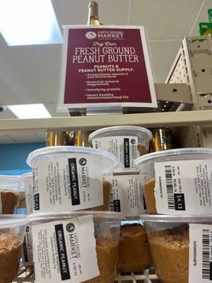 Fresh peanut butter at Earth Origins Market in Gainesville