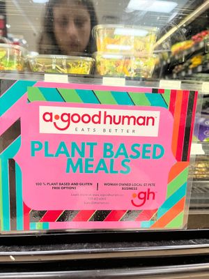 Prepared plant-based meals at Earth Origins Market in Gainesville