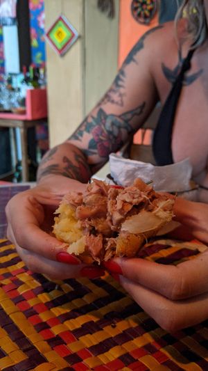 Coxinha de jaca at Cantinho da Maria  in Cairu