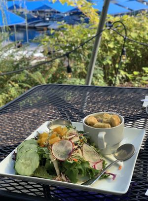 Vegan soups of the day and multiple vegan salad dressings! at Beet and Basil in Ponderay