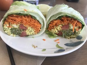 Tofu lettuce wraps! at Health Nut in Sherman Oaks