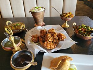 Amazing vegan spread!! at Tandoori Bites Indian Cuisine in Eureka