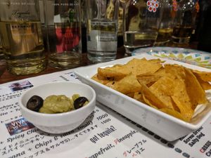Chips and guacamole at Karlito's BB Mex in Tokushima