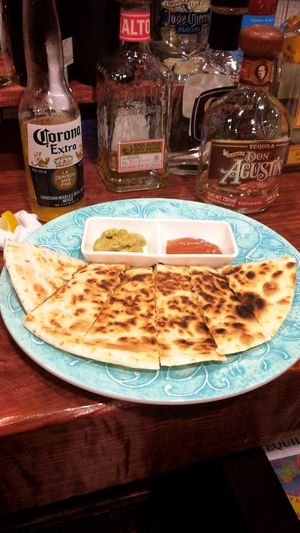 Filled with garlic and vegan cheese at Karlito's BB Mex in Tokushima