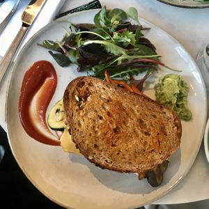 Vegan cheese toast was delicious at Ivy and Bros in Amsterdam