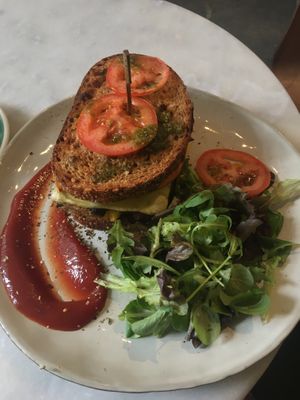Vegan deluxe cheese toasty  at Ivy and Bros in Amsterdam