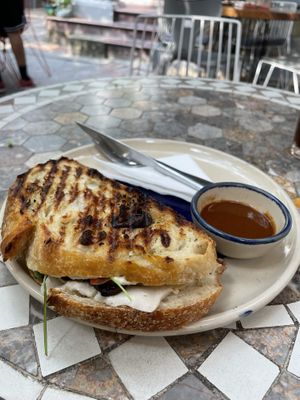 Kream and mushroom panini (190k)   at Kashew Cheese Deli in Ho Chi Minh City