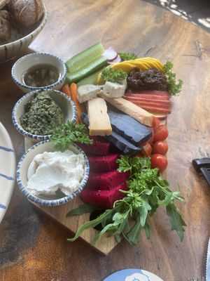 Cheese board with bread (not seen)   at Kashew Cheese Deli in Ho Chi Minh City