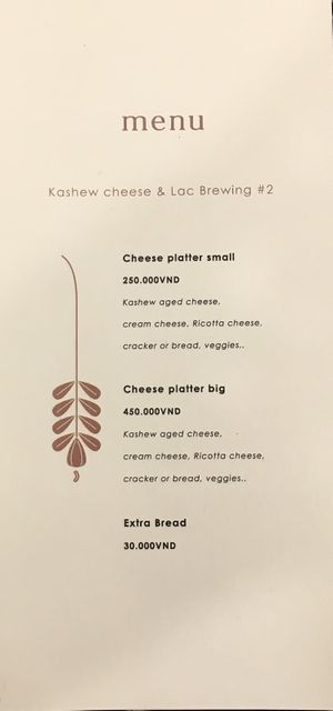 Platter menu at Kashew Cheese Deli in Ho Chi Minh City