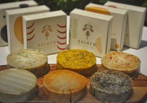 Kashed aged range
-Classic
-Garlic & herbs
-Smoked hickory
-Pepper
-Spicy chilli
-Turmeric & cumin
 at Kashew Cheese Deli in Ho Chi Minh City