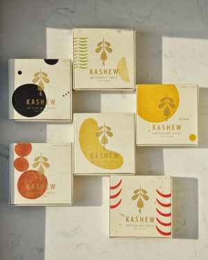 Kashew aged box designs at Kashew Cheese Deli in Ho Chi Minh City