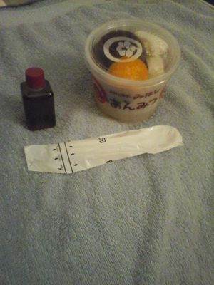 _Anmitsu_, served with its small pot of syrup and spoon. (1) at Mihashi in Tokyo