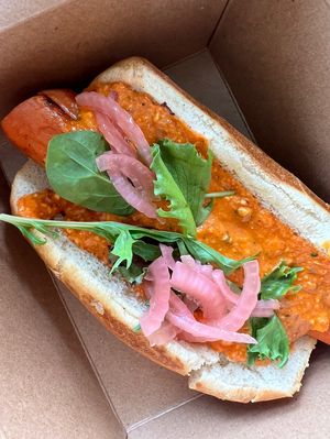 The ‘Car Dawg’ (carrot dog) at Invoke  at Invoke in Dayton