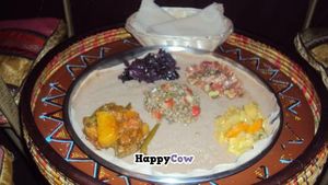 Vegetarian plate at Ras Dashen in Chicago