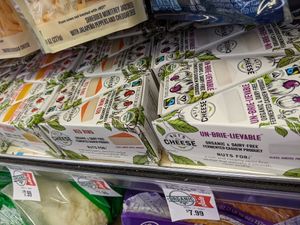 Fancy vegan cheeses at Harmons in Orem