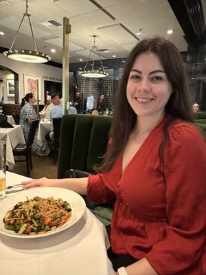 Birthday pic with my food!  at Al Biernat's - North in Dallas