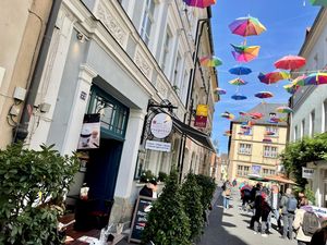 outside at Café Esspress in Bamberg