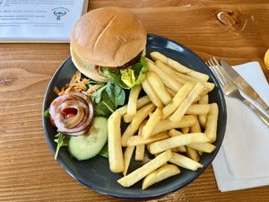 Vegan Burger  at Glencoe Mountain Resort in Ballachulish
