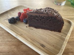 Chocolade taart 😋 at Ve Cafe in Ibiza