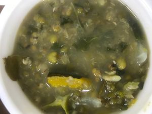 Mung bean and local vegetable soup at Vegan Kon Cook - Reach in Phuket