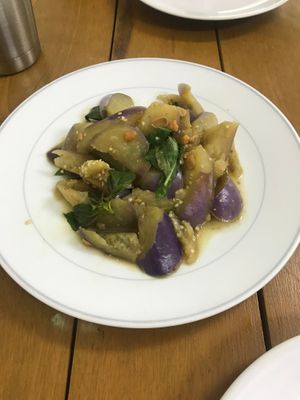 Eggplant dish at Vegan Kon Cook - Reach in Phuket