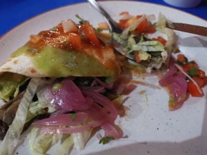 Taco with mushrooms. at El Bigote Mexicano in Lierganes