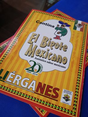 The menu. at El Bigote Mexicano in Lierganes