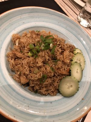 Kao pad con Heura (proteina de soja) sin huevo at Thai Salou in Salou