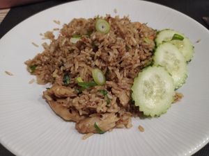 Kao Pad vegano (con heura) at Thai Salou in Salou