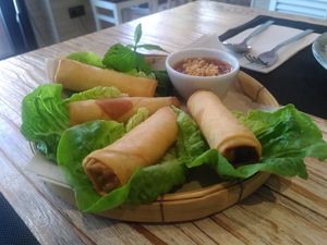 Thai rolls with mint at Thai Salou in Salou
